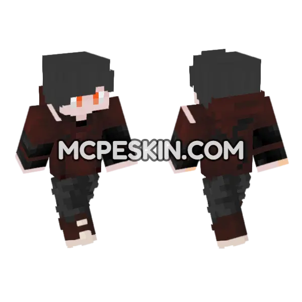 Molten Blood Skin Minecraft Bedrock skin, front and back