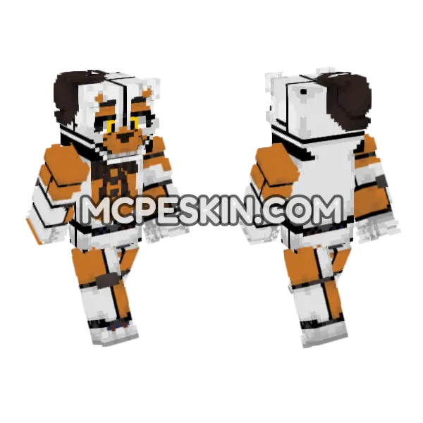 Molten Freddy Skin Minecraft Bedrock skin, front and back