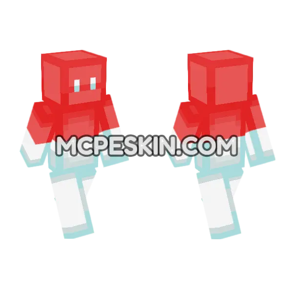Monaco Red Outfit Minecraft Bedrock skin, front and back