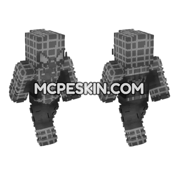 Monochromatic Knight Armor, front and back