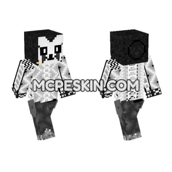 Monochrome Panda Outfit, front and back