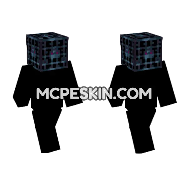 Monster Spawner Minecraft Bedrock skin, front and back