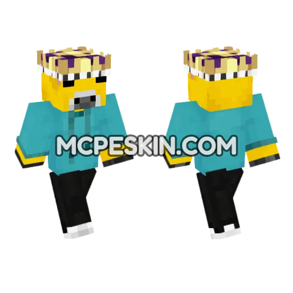 Moobloom Crown Minecraft Bedrock skin, front and back