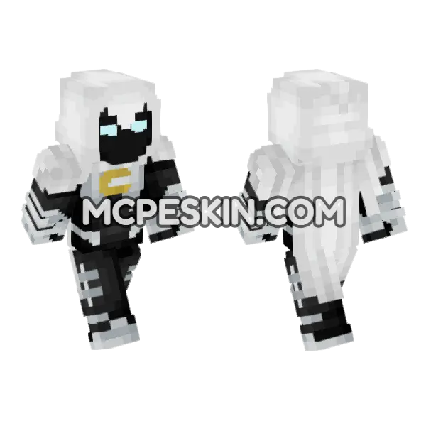 Moon Knight Marc Spector Minecraft Bedrock skin, front and back