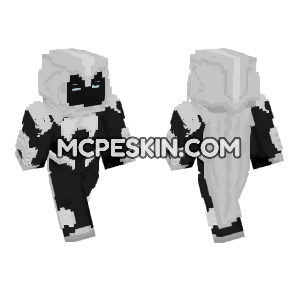 Moon Knight Skin Minecraft Bedrock skin, front and back