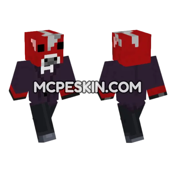Mooshroom Suit Minecraft Bedrock skin, front and back