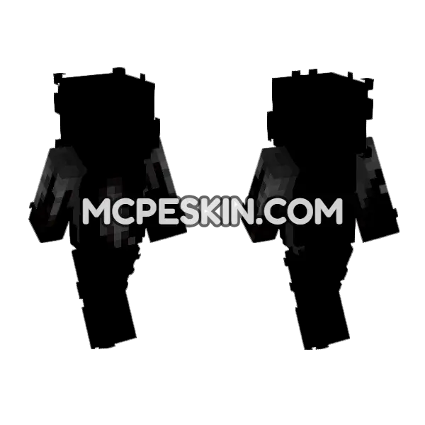 More Darkness Skin Minecraft Bedrock skin, front and back