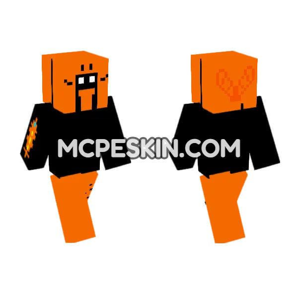 Morpho Knight W Sword Minecraft Bedrock skin, front and back