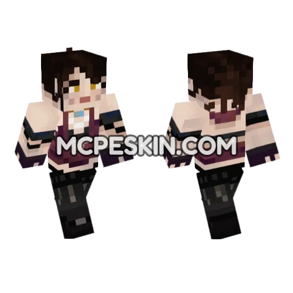 Morrigan Skin Minecraft Bedrock skin, front and back