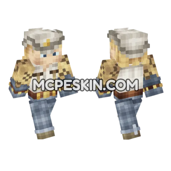 Mountian Tim Minecraft Bedrock skin, front and back