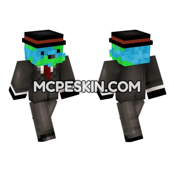 Mr Earth Skin Minecraft Bedrock skin, front and back