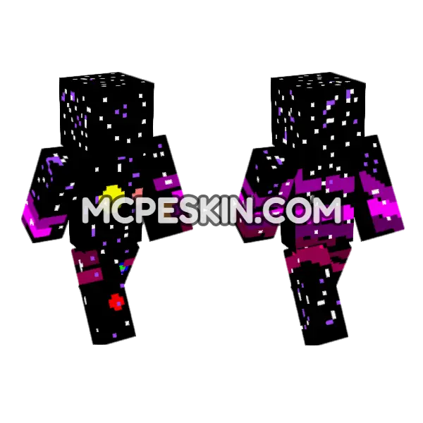Mr Galaxy Man Minecraft Bedrock skin, front and back