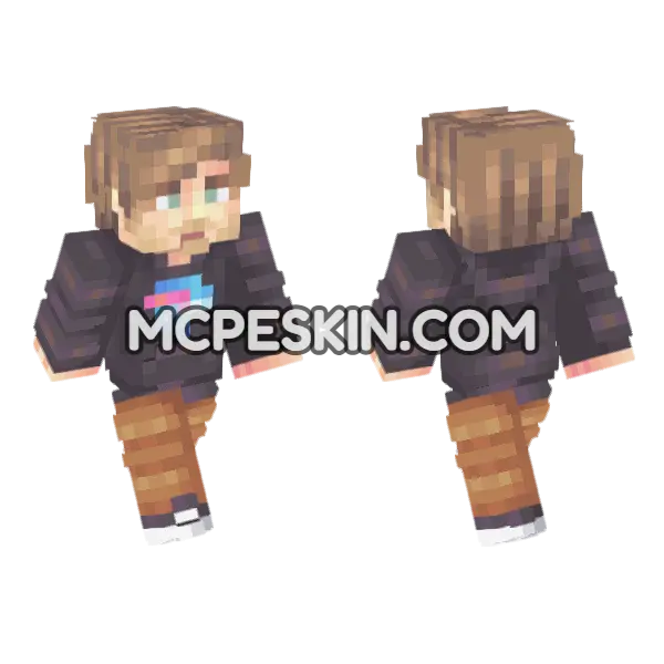 MrBeast Skin Minecraft Bedrock skin, front and back