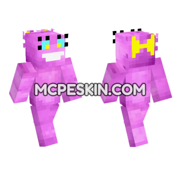 Ms Splosion Man Minecraft Bedrock skin, front and back