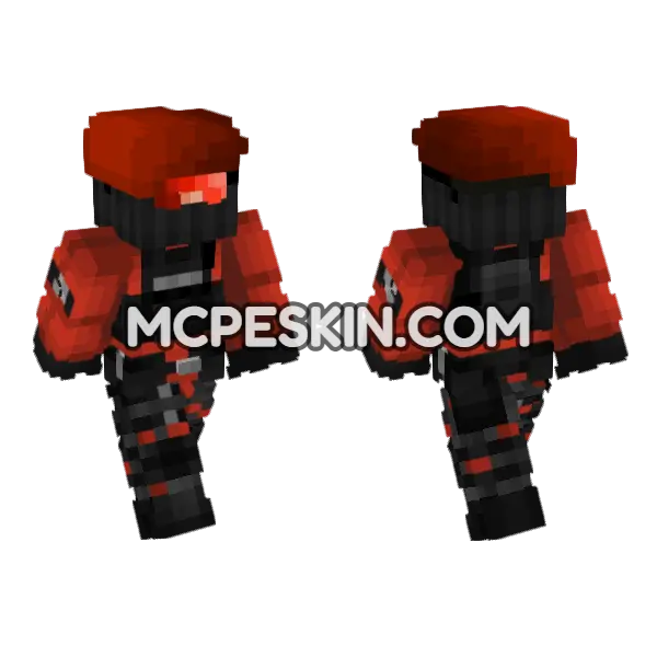 Mtf Alpha 1 Commando Minecraft Bedrock skin, front and back