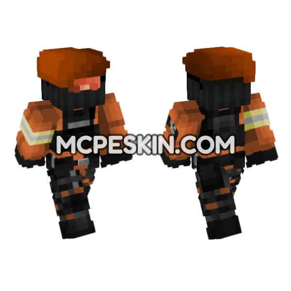 Mtf Epsilon 11 Commando Minecraft Bedrock skin, front and back