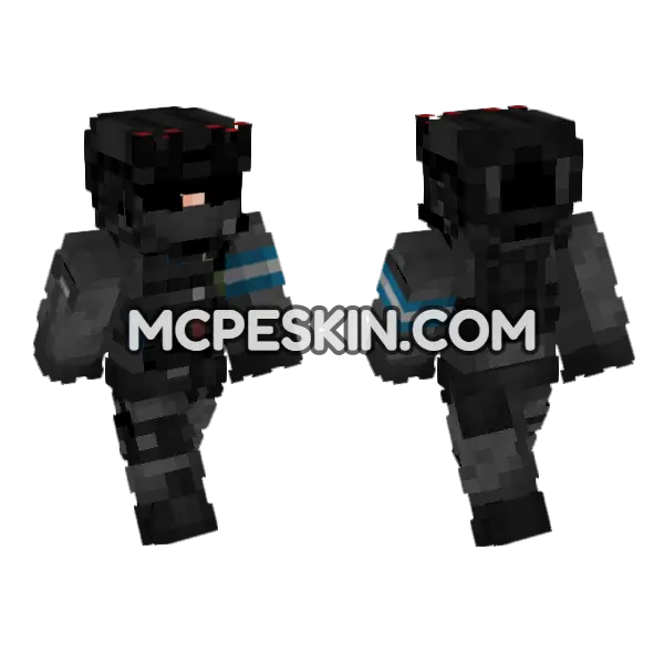 MTF Rapid Response Team Minecraft Bedrock skin, front and back