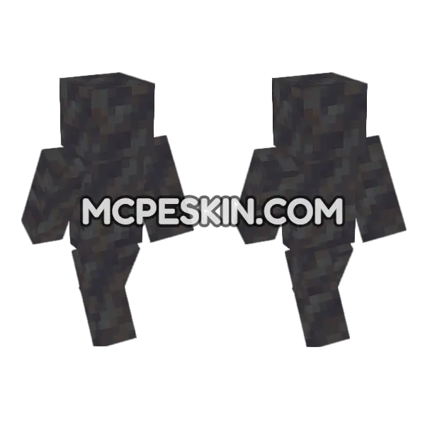 Mud Block Skin Minecraft Bedrock skin, front and back