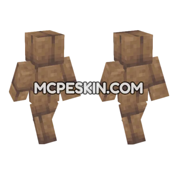 Mud Bricks Minecraft Bedrock skin, front and back