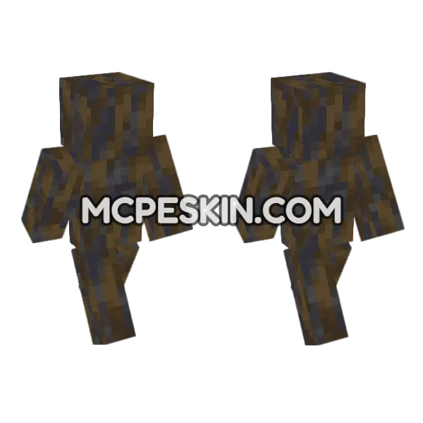 Muddy Mangrove Roots Minecraft Bedrock skin, front and back
