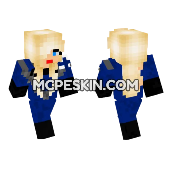 Mujer Invisible Minecraft Bedrock skin, front and back