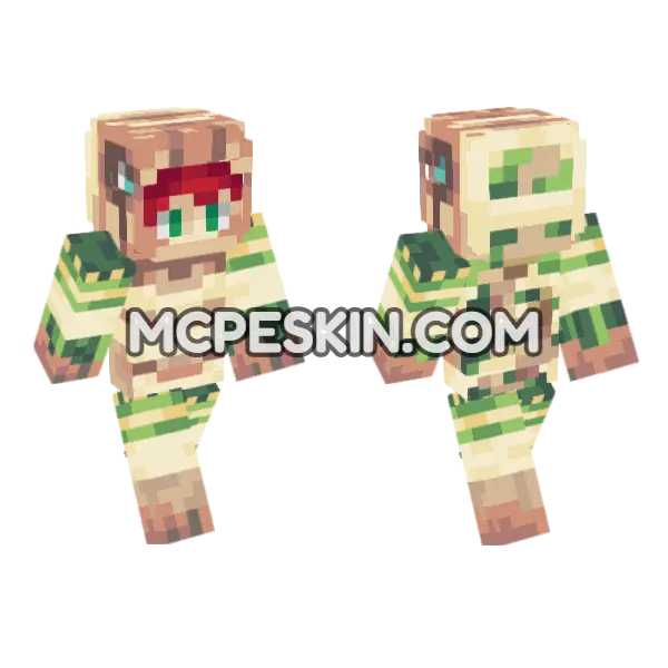Mummy Skin Minecraft Bedrock skin, front and back