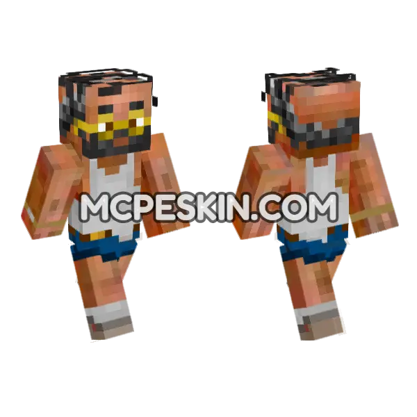 Murray The Fighter Minecraft Bedrock skin, front and back