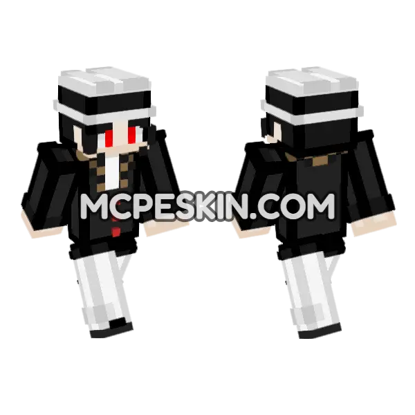 Muzan Minecraft Bedrock skin, front and back