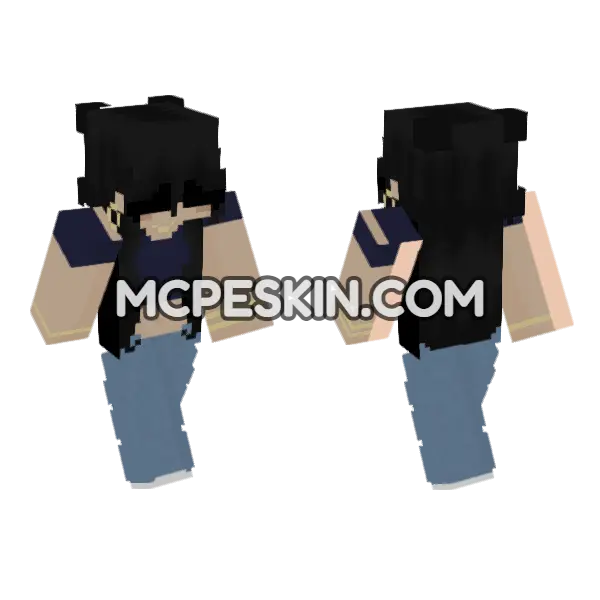 My IRL Fit Minecraft Bedrock skin, front and back