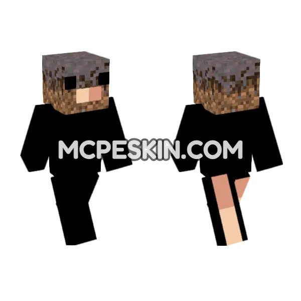 Mycelium Chicken Minecraft Bedrock skin, front and back
