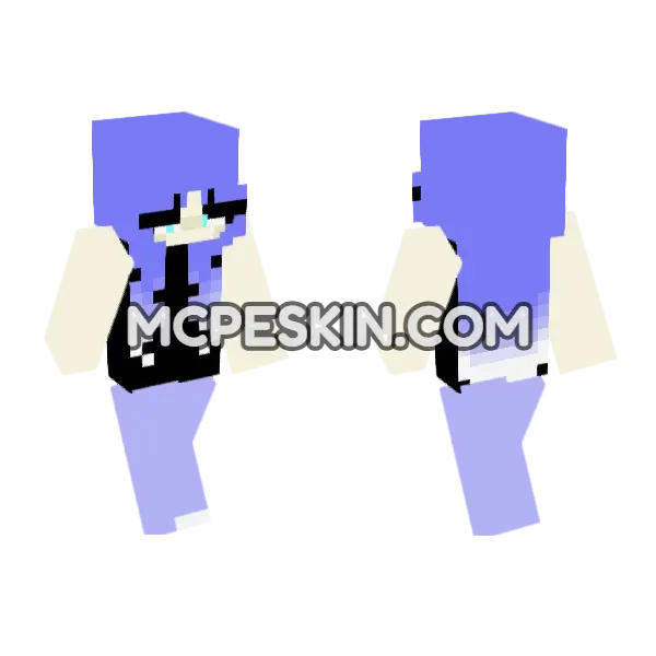 Myk4 Blue Hoodie, front and back