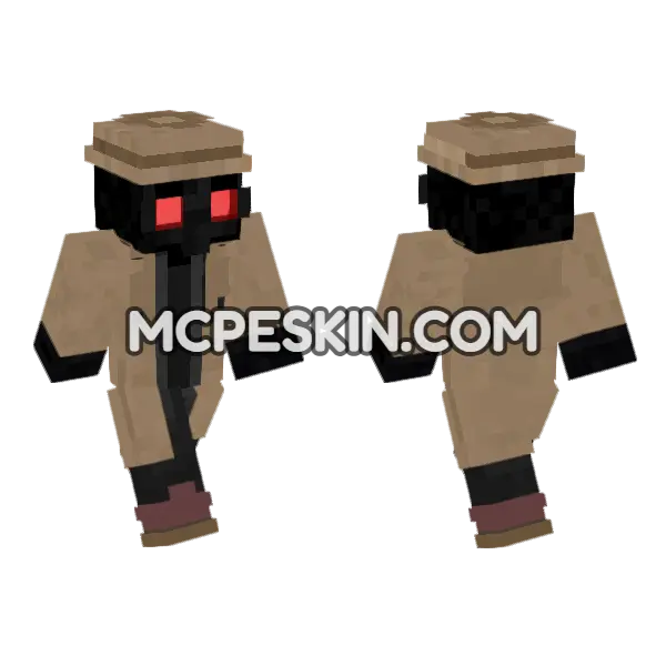 Mystery Skin Minecraft Bedrock skin, front and back