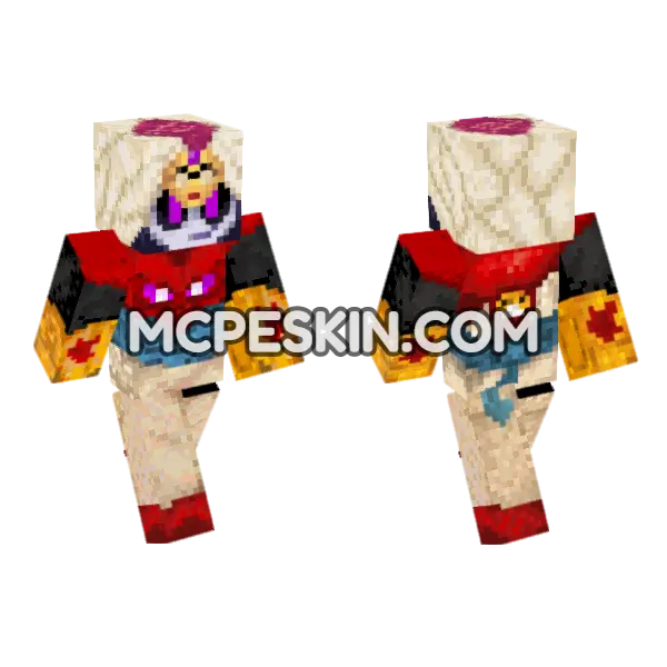 Mystic Meeple Brawl Stars Minecraft Bedrock skin, front and back