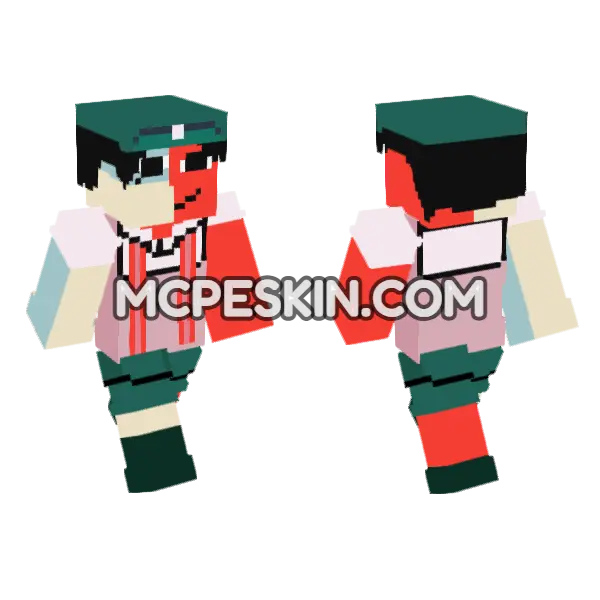Na Dream Bbq Minecraft Bedrock skin, front and back
