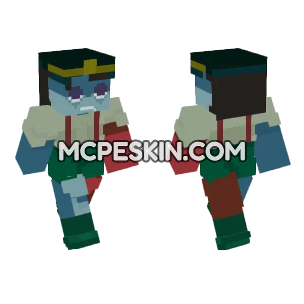 Na Dream BBQ Human Minecraft Bedrock skin, front and back