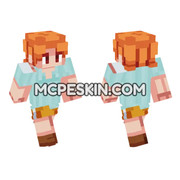 Nami 2 Minecraft Bedrock skin, front and back