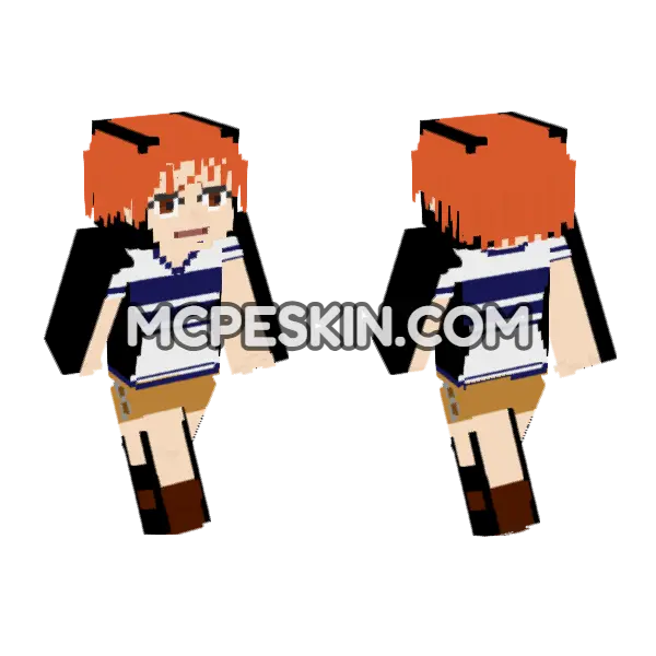 Nami One Piece East Blue Minecraft Bedrock skin, front and back