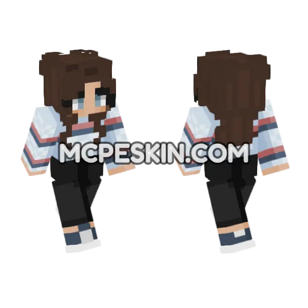 Nancy Season 1 Minecraft Bedrock skin, front and back