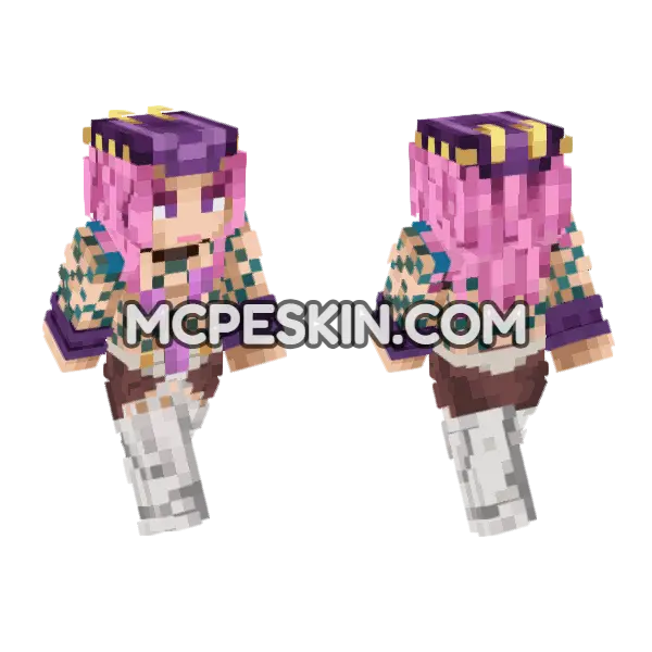 Narciso Anasui Minecraft Bedrock skin, front and back
