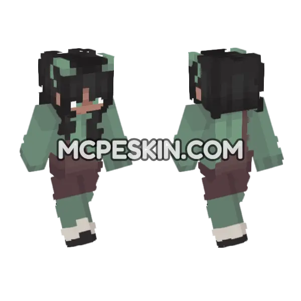 Nature Skin Minecraft Bedrock skin, front and back