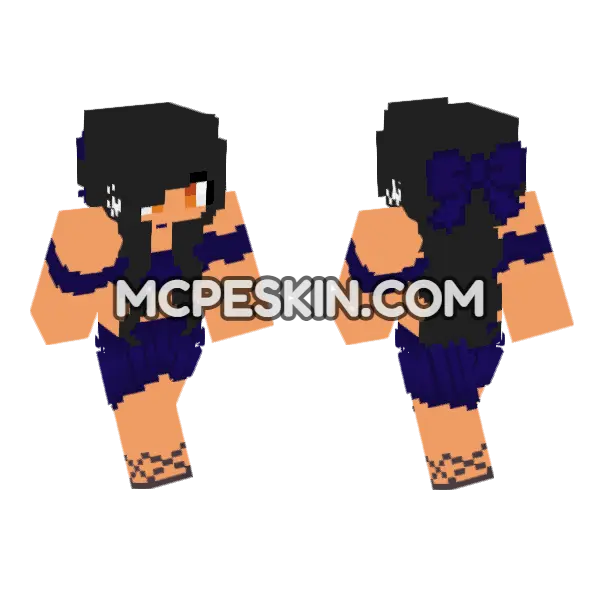 Navy Blue Dress, front and back