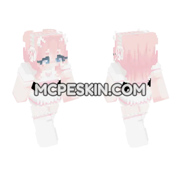 Neko Girl 2022 Minecraft Bedrock skin, front and back