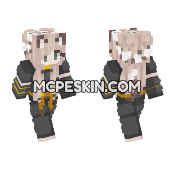 Nekoyama Minecraft Bedrock skin, front and back