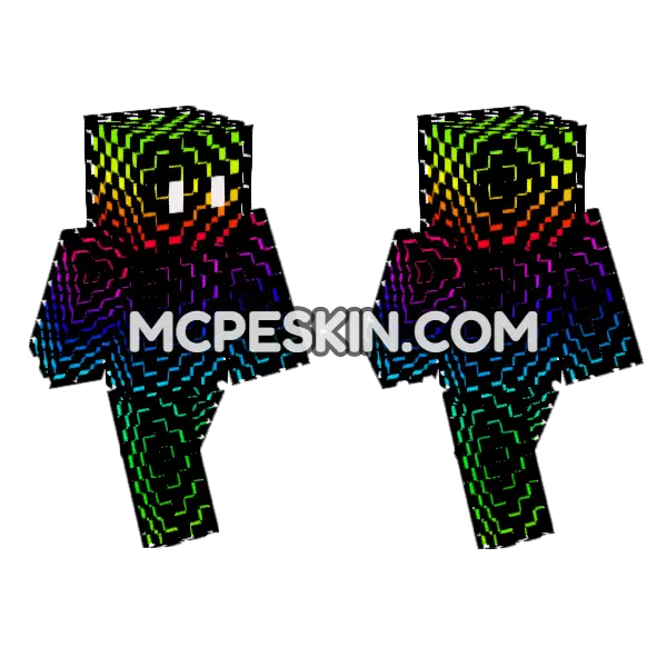 Neon 2 Minecraft Bedrock skin, front and back