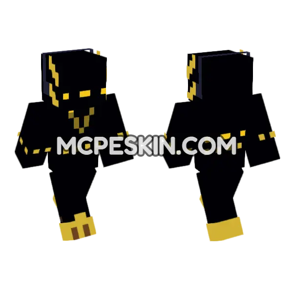Neon Axolotl 2 Minecraft Bedrock skin, front and back