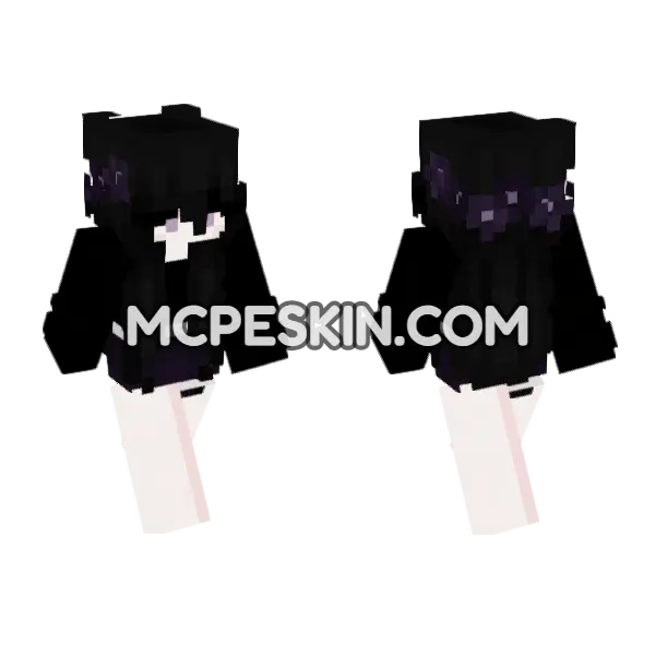 Neon Gamer New 2 Minecraft Bedrock skin, front and back