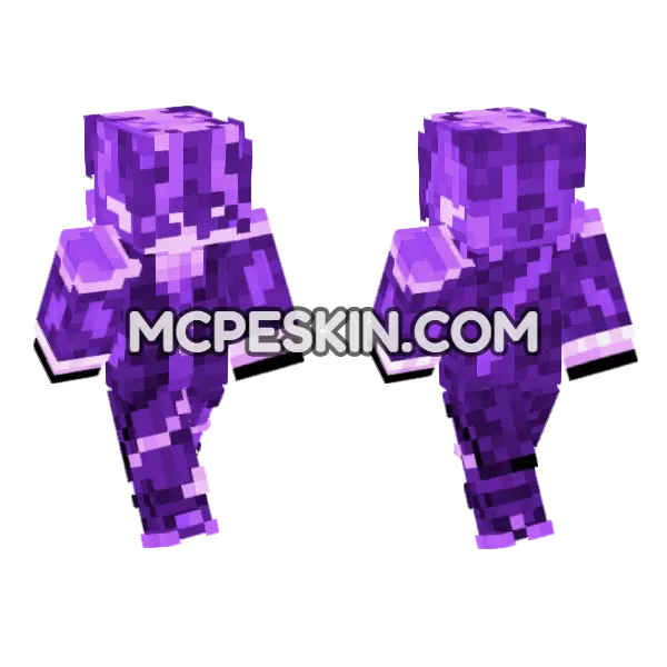 Neon Gamer Skin 2 Minecraft Bedrock skin, front and back