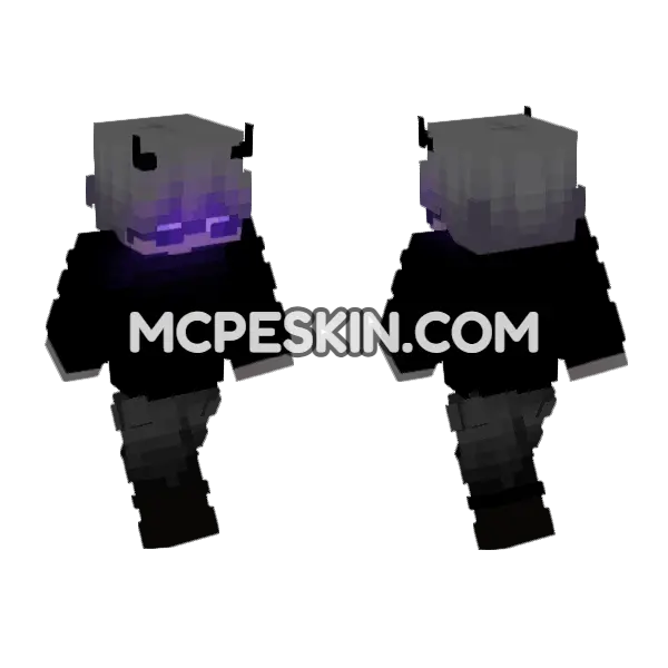 Neon Man Minecraft Bedrock skin, front and back
