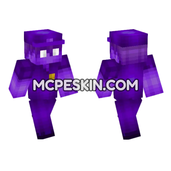 Neon Purple PVP Skin Minecraft Bedrock skin, front and back