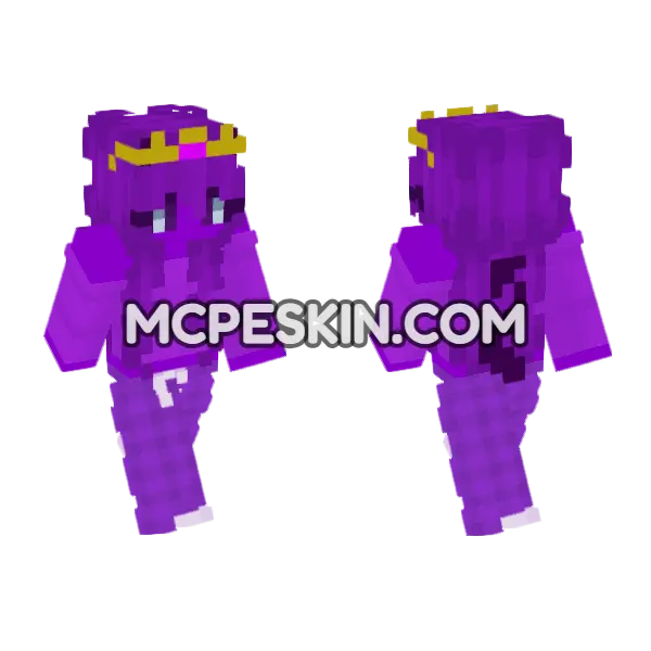 Neon PvP Skin Minecraft Bedrock skin, front and back